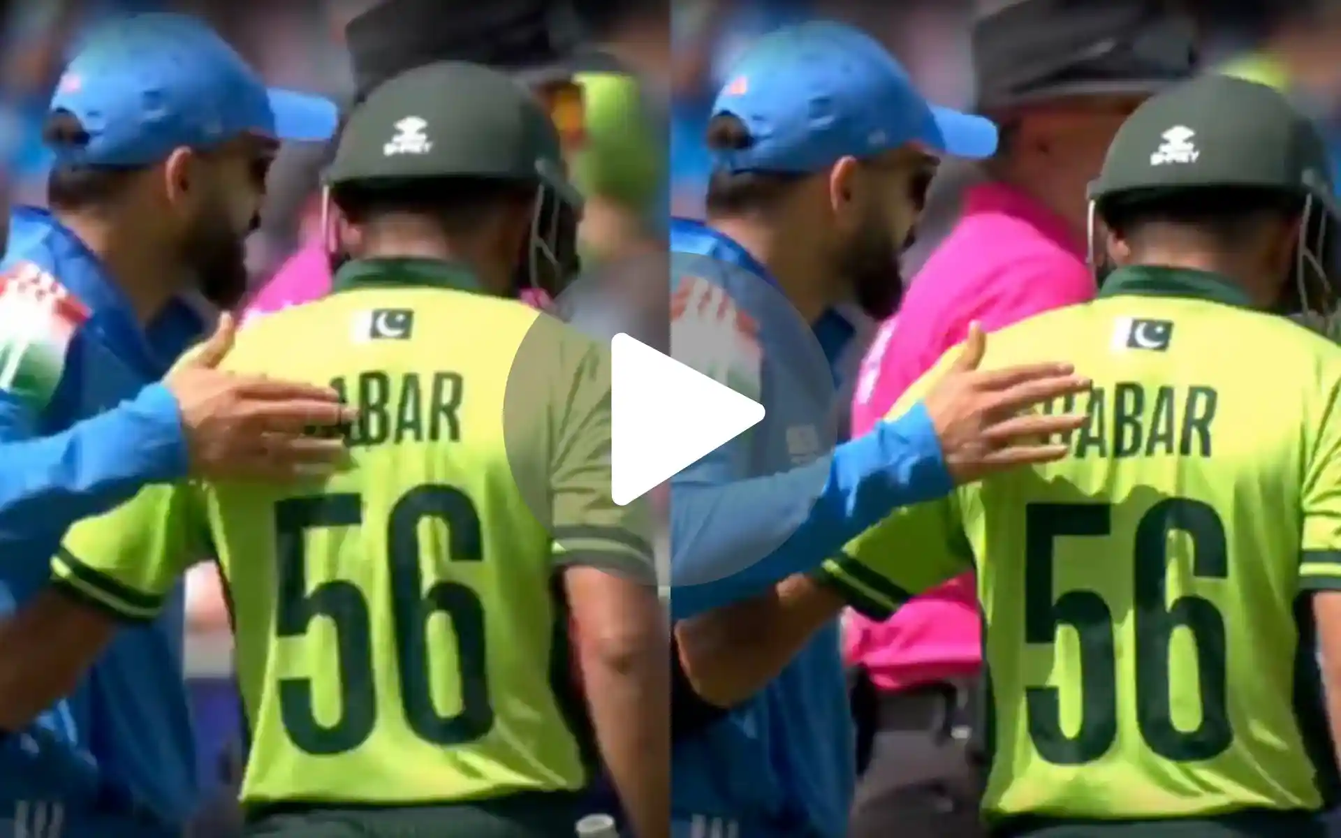 [Watch] Virat Kohli Showers Brotherly Love On Babar Azam With Warm Hug In IND vs PAK